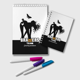 Блокнот с принтом Brazzers team Casting-producer в Санкт-Петербурге, 100% бумага | 48 листов, плотность листов — 60 г/м2, плотность картонной обложки — 250 г/м2. Листы скреплены удобной пружинной спиралью. Цвет линий — светло-серый
 | adults | brazzers | butterflies | casting | girl | inscription | logo | movies | producer | silhouette | studio | team | бабочки | братья | девушка | кастинг | логотип | надпись | продюсер | силуэт | студия | фильмы