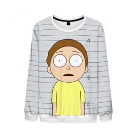 Мужской свитшот 3D с принтом Morty is in prison в Санкт-Петербурге, 100% полиэстер с мягким внутренним слоем | круглый вырез горловины, мягкая резинка на манжетах и поясе, свободная посадка по фигуре | c 137 | morty | morty smith | portal | rick | rick and morty | rick sanchez | sanchez | smith | морти | морти смит | портал | рик | рик и морти | рик санчез | санчез | смит