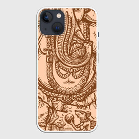 Чехол для iPhone 13 с принтом Ганеш в Санкт-Петербурге,  |  | бог. индуизм | буддизм | ганеш | ганеша | индия | кришна | мифология | оберег | ом | слон | талисман