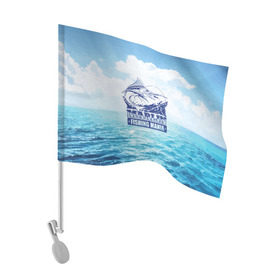 Флаг для автомобиля с принтом Marlin в Санкт-Петербурге, 100% полиэстер | Размер: 30*21 см | Тематика изображения на принте: fin | fishing | fishing line | hook | marlin | ocean | spinner | water | блесна | крючок | леска | марлин | океан | плавник | рыбалка