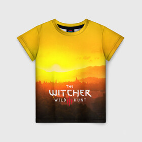 Детская футболка 3D с принтом THE WITCHER 3:WILD HUNT в Санкт-Петербурге, 100% гипоаллергенный полиэфир | прямой крой, круглый вырез горловины, длина до линии бедер, чуть спущенное плечо, ткань немного тянется | cd projekt red | ciri | game | geralt | geralt of rivia | gwynbleidd | the witcher | the witcher 3: wild hunt | ведьмак | ведьмак 3: дикая охота | геральт | геральт из ривии | цири | цирилла