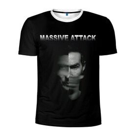 Мужская футболка 3D спортивная с принтом Massive attack в Санкт-Петербурге, 100% полиэстер с улучшенными характеристиками | приталенный силуэт, круглая горловина, широкие плечи, сужается к линии бедра | Тематика изображения на принте: 100 suns | dance | electronic | masive atack | masive attack | mezannine | one point six | tricky | trip hop | triphop | мэссив аттак