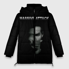 Женская зимняя куртка 3D с принтом Massive attack в Санкт-Петербурге, верх — 100% полиэстер; подкладка — 100% полиэстер; утеплитель — 100% полиэстер | длина ниже бедра, силуэт Оверсайз. Есть воротник-стойка, отстегивающийся капюшон и ветрозащитная планка. 

Боковые карманы с листочкой на кнопках и внутренний карман на молнии | 100 suns | dance | electronic | masive atack | masive attack | mezannine | one point six | tricky | trip hop | triphop | мэссив аттак