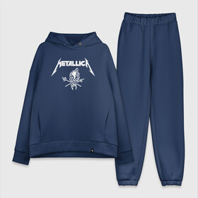 Женский костюм хлопок Oversize с принтом METALLICA в Санкт-Петербурге,  |  | metallica | metallica logo | rock | метал группа | металл | металлика логотип | музыка | рок | трэш метал | хеви метал