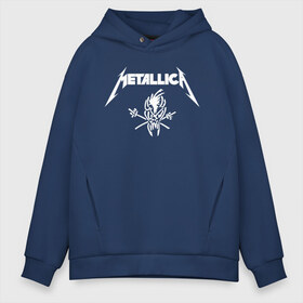 Мужское худи Oversize хлопок с принтом METALLICA в Санкт-Петербурге, френч-терри — 70% хлопок, 30% полиэстер. Мягкий теплый начес внутри —100% хлопок | боковые карманы, эластичные манжеты и нижняя кромка, капюшон на магнитной кнопке | metallica | metallica logo | rock | метал группа | металл | металлика логотип | музыка | рок | трэш метал | хеви метал