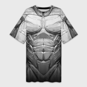 Платье-футболка 3D с принтом Crysis Экзоскелет в Санкт-Петербурге,  |  | crysis | style | бронь | броня | внешность | доспехи | костюм | крайзис | крайсис | кризис | крисис | мышцы | облик | пресс | робот | скин | тело | титан | торс | экзоскелет