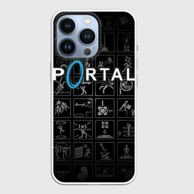Чехол для iPhone 13 Pro с принтом Portal icons в Санкт-Петербурге,  |  | half life | головоломка | иконки | пиктограммы | портал | телепорт