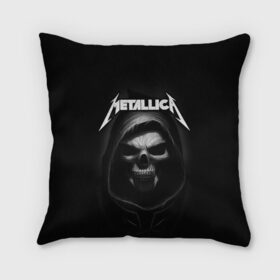 Подушка 3D с принтом Metallica в Санкт-Петербурге, наволочка – 100% полиэстер, наполнитель – холлофайбер (легкий наполнитель, не вызывает аллергию). | состоит из подушки и наволочки. Наволочка на молнии, легко снимается для стирки | metalica | metallica | группа | джеймс хэтфилд | кирк хэмметт | ларс ульрих | метал | металика | металлика | миталика | музыка | роберт трухильо | рок | трэш | трэшметал | хард | хеви