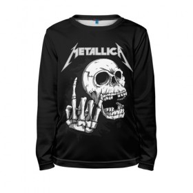 Детский лонгслив 3D с принтом Metallica в Санкт-Петербурге, 100% полиэстер | длинные рукава, круглый вырез горловины, полуприлегающий силуэт
 | metalica | metallica | группа | джеймс хэтфилд | кирк хэмметт | ларс ульрих | метал | металика | металлика | миталика | музыка | роберт трухильо | рок | трэш | трэшметал | хард | хеви