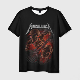 Мужская футболка 3D с принтом Metallica в Санкт-Петербурге, 100% полиэфир | прямой крой, круглый вырез горловины, длина до линии бедер | metalica | metallica | группа | джеймс хэтфилд | кирк хэмметт | ларс ульрих | метал | металика | металлика | миталика | музыка | роберт трухильо | рок | трэш | трэшметал | хард | хеви