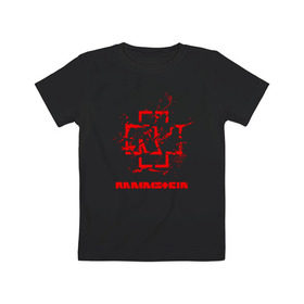 Детская футболка хлопок с принтом RAMMSTEIN (настраиваемая) в Санкт-Петербурге, 100% хлопок | круглый вырез горловины, полуприлегающий силуэт, длина до линии бедер | rammstein | рамштайн