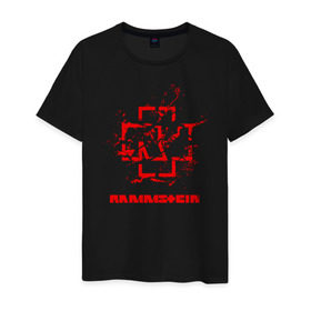 Мужская футболка хлопок с принтом RAMMSTEIN (настраиваемая) в Санкт-Петербурге, 100% хлопок | прямой крой, круглый вырез горловины, длина до линии бедер, слегка спущенное плечо. | rammstein | рамштайн