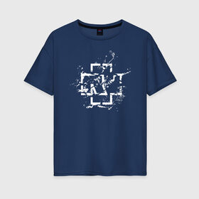 Женская футболка хлопок Oversize с принтом RAMMSTEIN в Санкт-Петербурге, 100% хлопок | свободный крой, круглый ворот, спущенный рукав, длина до линии бедер
 | rammstein | рамштайн