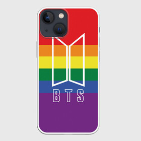 Чехол для iPhone 13 mini с принтом BTS в Санкт-Петербурге,  |  | bangtan boys | beyond the scene | boyband | boys | bts | chin | edm | emblem | hieroglyphs | hip hop | jimin | jj hope | k pop | logo | rainbow | rb | rm | shuga | south korean | бойбенд | ви | джей хоуп | иероглифы | логотип | мальчики | радуга | с