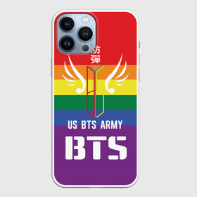 Чехол для iPhone 13 Pro Max с принтом BTS Army в Санкт-Петербурге,  |  | army | bangtan boys | beyond the scene | boys | bts | chin | edm | emblem | fans | hieroglyphs | hip hop | jimin | k pop | logo | rainbow | rb | rm | south korean | армия | бойбенд | ви | джей хоуп | иероглифы | логотип | мальчики | радуга | сюга | 