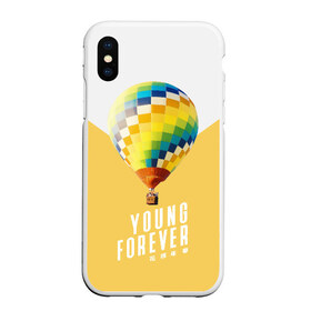 Чехол для iPhone XS Max матовый с принтом BTS Young Forever в Санкт-Петербурге, Силикон | Область печати: задняя сторона чехла, без боковых панелей | balloon | bangtan boys | beyond the scene | boyband | boys | bts | chin | chonguk | edm | emblem | hip hop | jimin | jj hope | k pop | logo | rb | rm | shuga | south korean | wee | бойбенд | ви | воздушный шар | джей хоуп | логотип | мальчики | сюга