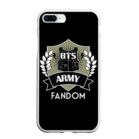 Чехол для iPhone 7Plus/8 Plus матовый с принтом BTS Army Fandom в Санкт-Петербурге, Силикон | Область печати: задняя сторона чехла, без боковых панелей | Тематика изображения на принте: army | bangtan boys | beyond the scene | boys | bts | chin | edm | emblem | fandom | fans | hieroglyphs | hip hop | jimin | k pop | logo | rainbow | rb | rm | south korean | армия | бойбенд | ви | джей хоуп | иероглифы | логотип | мальчики | радуга 