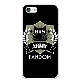 Чехол для iPhone 5/5S матовый с принтом BTS Army Fandom в Санкт-Петербурге, Силикон | Область печати: задняя сторона чехла, без боковых панелей | army | bangtan boys | beyond the scene | boys | bts | chin | edm | emblem | fandom | fans | hieroglyphs | hip hop | jimin | k pop | logo | rainbow | rb | rm | south korean | армия | бойбенд | ви | джей хоуп | иероглифы | логотип | мальчики | радуга 