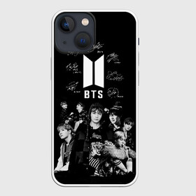 Чехол для iPhone 13 mini с принтом BTS в Санкт-Петербурге,  |  | autographs | bangtan boys | beyond the scene | boyband | boys | bts | chin | chonguk | edm | emblem | hip hop | jimin | jj hope | k pop | logo | rb | rm | shuga | south korean | wee | автографы | бойбенд | ви | джей хоуп | логотип | мальчики | сюга 