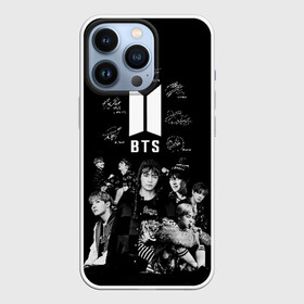 Чехол для iPhone 13 Pro с принтом BTS в Санкт-Петербурге,  |  | autographs | bangtan boys | beyond the scene | boyband | boys | bts | chin | chonguk | edm | emblem | hip hop | jimin | jj hope | k pop | logo | rb | rm | shuga | south korean | wee | автографы | бойбенд | ви | джей хоуп | логотип | мальчики | сюга 