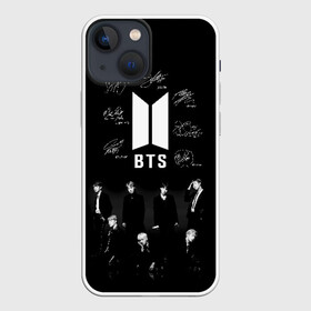 Чехол для iPhone 13 mini с принтом BTS в Санкт-Петербурге,  |  | autographs | bangtan boys | beyond the scene | boyband | boys | bts | chin | chonguk | edm | emblem | hip hop | jimin | jj hope | k pop | logo | rb | rm | shuga | south korean | wee | автографы | бойбенд | ви | джей хоуп | логотип | мальчики | сюга 