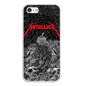 Чехол для iPhone 5/5S матовый с принтом Metallica в Санкт-Петербурге, Силикон | Область печати: задняя сторона чехла, без боковых панелей | Тематика изображения на принте: american | bird | eagle | james hetfield | kirk hammett | lars ulrich | metal band | metallica | red eye | robert trujillo | scream | skull | американская | джеймс хетфилд | кирк хэмметт | красный глаз | крик | ларс ульрих | метал группа | метал