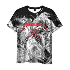 Мужская футболка 3D с принтом Metallica в Санкт-Петербурге, 100% полиэфир | прямой крой, круглый вырез горловины, длина до линии бедер | Тематика изображения на принте: american | angry | emblem | james hetfield | kirk hammett | la | live | logo | metal band | metallica | rats | ravens | zombies | американская | вороны | джеймс хетфилд | живые | злые | зомби | кирк хэмметт | крысы | ларс ульрих | логотип | мета