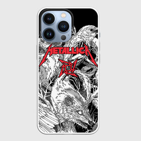 Чехол для iPhone 13 Pro с принтом Metallica в Санкт-Петербурге,  |  | Тематика изображения на принте: american | angry | emblem | james hetfield | kirk hammett | la | live | logo | metal band | metallica | rats | ravens | zombies | американская | вороны | джеймс хетфилд | живые | злые | зомби | кирк хэмметт | крысы | ларс ульрих | логотип | мета