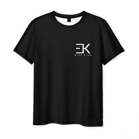 Мужская футболка 3D с принтом ЕГОР КРИД (НА СПИНЕ) в Санкт-Петербурге, 100% полиэфир | прямой крой, круглый вырез горловины, длина до линии бедер | ek | ek team | family | kreed | егор булаткин | егор крид | ек | крид