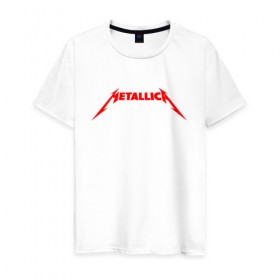 Мужская футболка хлопок с принтом METALLICA (НА СПИНЕ) в Санкт-Петербурге, 100% хлопок | прямой крой, круглый вырез горловины, длина до линии бедер, слегка спущенное плечо. | metallica | металлика