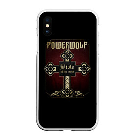 Чехол для iPhone XS Max матовый с принтом Powerwolf Bible в Санкт-Петербурге, Силикон | Область печати: задняя сторона чехла, без боковых панелей | powerwolf | метал | повервольф | повервульф | рок