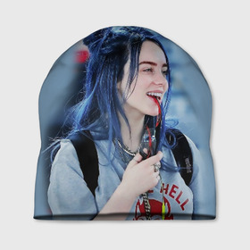 Шапка 3D с принтом BILLIE EILISH в Санкт-Петербурге, 100% полиэстер | универсальный размер, печать по всей поверхности изделия | ayelish | bad guy | bellyache | bilie eilish | bilie elish | billie | billie eilish | eilish | electronic | elish | music | били айлиш | билли айлиш | эйлиш | элиш