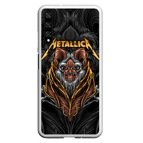 Чехол для Honor 20 с принтом Metallica в Санкт-Петербурге, Силикон | Область печати: задняя сторона чехла, без боковых панелей | american | bat | bones | emblem | fangs | james hetfield | kirk hammett | metal band | metallica | mouse | music | rock | vampire | американская | вампир | джеймс хетфилд | кирк хэмметт | клыки | кости | ларс ульрих | летучая | метал группа | мет