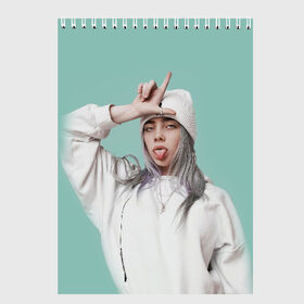 Скетчбук с принтом BILLIE EILISH в Санкт-Петербурге, 100% бумага
 | 48 листов, плотность листов — 100 г/м2, плотность картонной обложки — 250 г/м2. Листы скреплены сверху удобной пружинной спиралью | ayelish | bad guy | bellyache | bilie eilish | bilie elish | billie | billie eilish | eilish | electronic | elish | music | били айлиш | билли айлиш | эйлиш | элиш