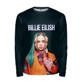 Мужской лонгслив 3D с принтом BILLIE EILISH в Санкт-Петербурге, 100% полиэстер | длинные рукава, круглый вырез горловины, полуприлегающий силуэт | ayelish | bad guy | bellyache | bilie eilish | bilie elish | billie | billie eilish | eilish | electronic | elish | music | били айлиш | билли айлиш | эйлиш | элиш