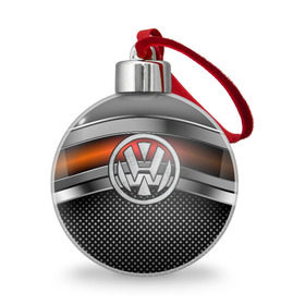 Ёлочный шар с принтом Volkswagen Metal в Санкт-Петербурге, Пластик | Диаметр: 77 мм | volkswagen | авто | волксваген | вольсваген | железо | кольчуга | лого авто | метал | металлическая | сетка | сталь | цепи