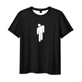 Мужская футболка 3D с принтом BILLIE EILISH (НА СПИНЕ) в Санкт-Петербурге, 100% полиэфир | прямой крой, круглый вырез горловины, длина до линии бедер | be | billie | billie eilish | blohsh | ghoul | билли | билли айлиш