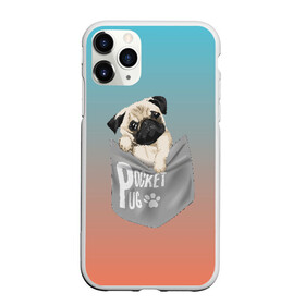 Чехол для iPhone 11 Pro Max матовый с принтом Карманный мопс в Санкт-Петербурге, Силикон |  | Тематика изображения на принте: pug | карман | карманный мопс | малыш | милый | мопс | пес | песик | собака | собачка