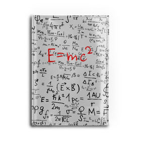 Обложка для автодокументов с принтом E=mc2 (редач) в Санкт-Петербурге, натуральная кожа |  размер 19,9*13 см; внутри 4 больших “конверта” для документов и один маленький отдел — туда идеально встанут права | Тематика изображения на принте: emc 2 | emc2 | знаменитые формулы | физика | формулы | эйнштейн