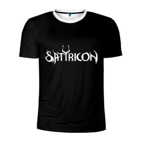Мужская футболка 3D спортивная с принтом Satyricon в Санкт-Петербурге, 100% полиэстер с улучшенными характеристиками | приталенный силуэт, круглая горловина, широкие плечи, сужается к линии бедра | black metal | metal | rock | satyricon | метал | рок