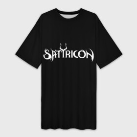 Платье-футболка 3D с принтом Satyricon в Санкт-Петербурге,  |  | black metal | metal | rock | satyricon | метал | рок