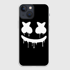 Чехол для iPhone 13 mini с принтом MARSHMELLO BLACK | МАРШМЕЛЛО ЧЁРНЫЙ в Санкт-Петербурге,  |  | america | dj | marshmello | melt | usa | америка | маршмелло