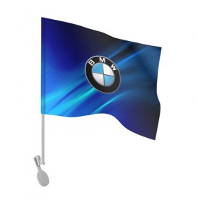 Флаг для автомобиля с принтом BMW (РЕДАЧ) в Санкт-Петербурге, 100% полиэстер | Размер: 30*21 см | bmw | bmw performance | m | motorsport | performance | бмв | моторспорт
