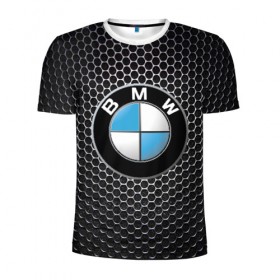 Мужская футболка 3D спортивная с принтом BMW (РЕДАЧ) в Санкт-Петербурге, 100% полиэстер с улучшенными характеристиками | приталенный силуэт, круглая горловина, широкие плечи, сужается к линии бедра | bmw | bmw performance | m | motorsport | performance | бмв | моторспорт