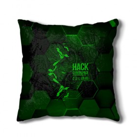 Подушка 3D с принтом Hack Cyberspace в Санкт-Петербурге, наволочка – 100% полиэстер, наполнитель – холлофайбер (легкий наполнитель, не вызывает аллергию). | состоит из подушки и наволочки. Наволочка на молнии, легко снимается для стирки | cyberpunk | hack | hack cyberspace | hacker | абстракция | взлом | микросхема | минимализм | программер | программист | сеть | хакер