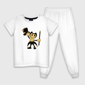 Детская пижама хлопок с принтом Bendy And The Ink Machine (62) в Санкт-Петербурге, 100% хлопок |  брюки и футболка прямого кроя, без карманов, на брюках мягкая резинка на поясе и по низу штанин
 | Тематика изображения на принте: 