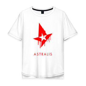 Мужская футболка хлопок Oversize с принтом ASTRALIS в Санкт-Петербурге, 100% хлопок | свободный крой, круглый ворот, “спинка” длиннее передней части | 