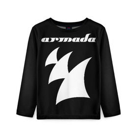 Детский лонгслив 3D с принтом Armada Music в Санкт-Петербурге, 100% полиэстер | длинные рукава, круглый вырез горловины, полуприлегающий силуэт
 | Тематика изображения на принте: armada | armada music | armin | armin van buuren | van buuren