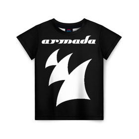 Детская футболка 3D с принтом Armada Music в Санкт-Петербурге, 100% гипоаллергенный полиэфир | прямой крой, круглый вырез горловины, длина до линии бедер, чуть спущенное плечо, ткань немного тянется | armada | armada music | armin | armin van buuren | van buuren