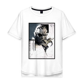 Мужская футболка хлопок Oversize с принтом Big Boss MGS в Санкт-Петербурге, 100% хлопок | свободный крой, круглый ворот, “спинка” длиннее передней части | art | big boss | game | metal gear | metal gear solid | mgs | кодзима гений